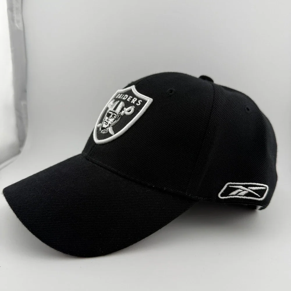 NFL Team Apparel Reebok Oakland Raiders Hat Black Adjustable Baseball Cap Hat